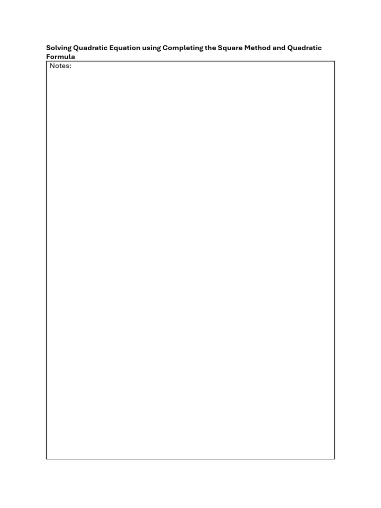 Quadratic Function | PDF