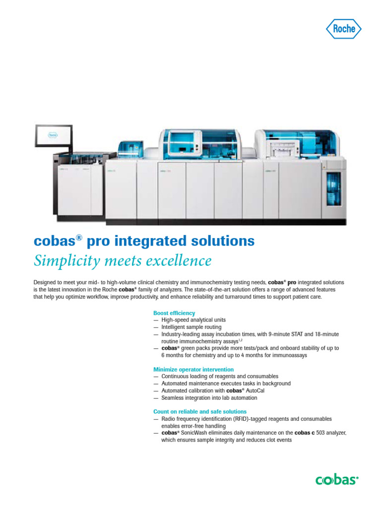 Cobas Pro Integrated System US Sell Sheet | PDF