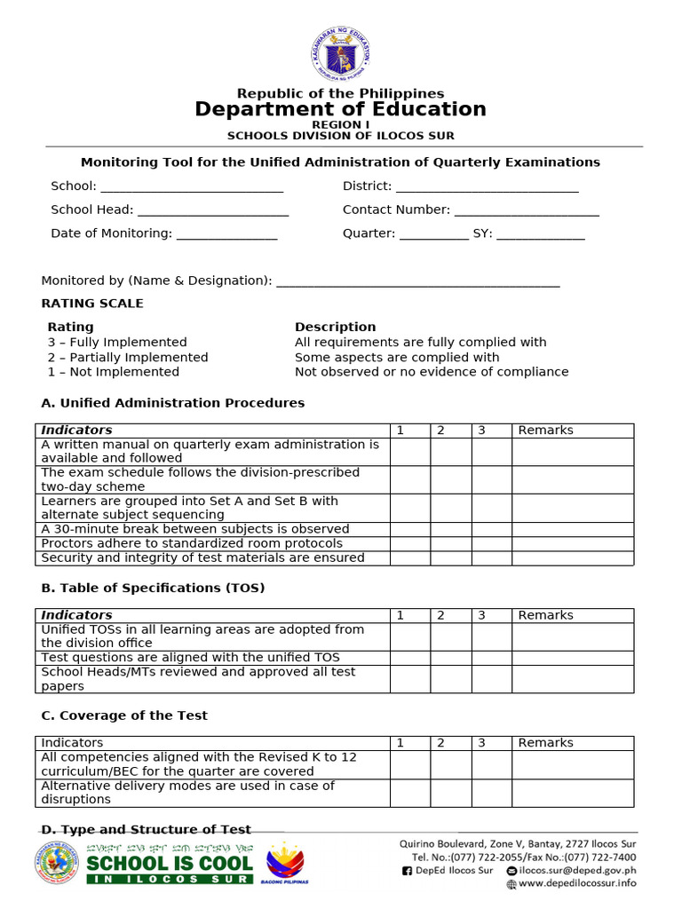 Unified Administrationof Quarterly Exam Monitoring Toolv 1 | PDF