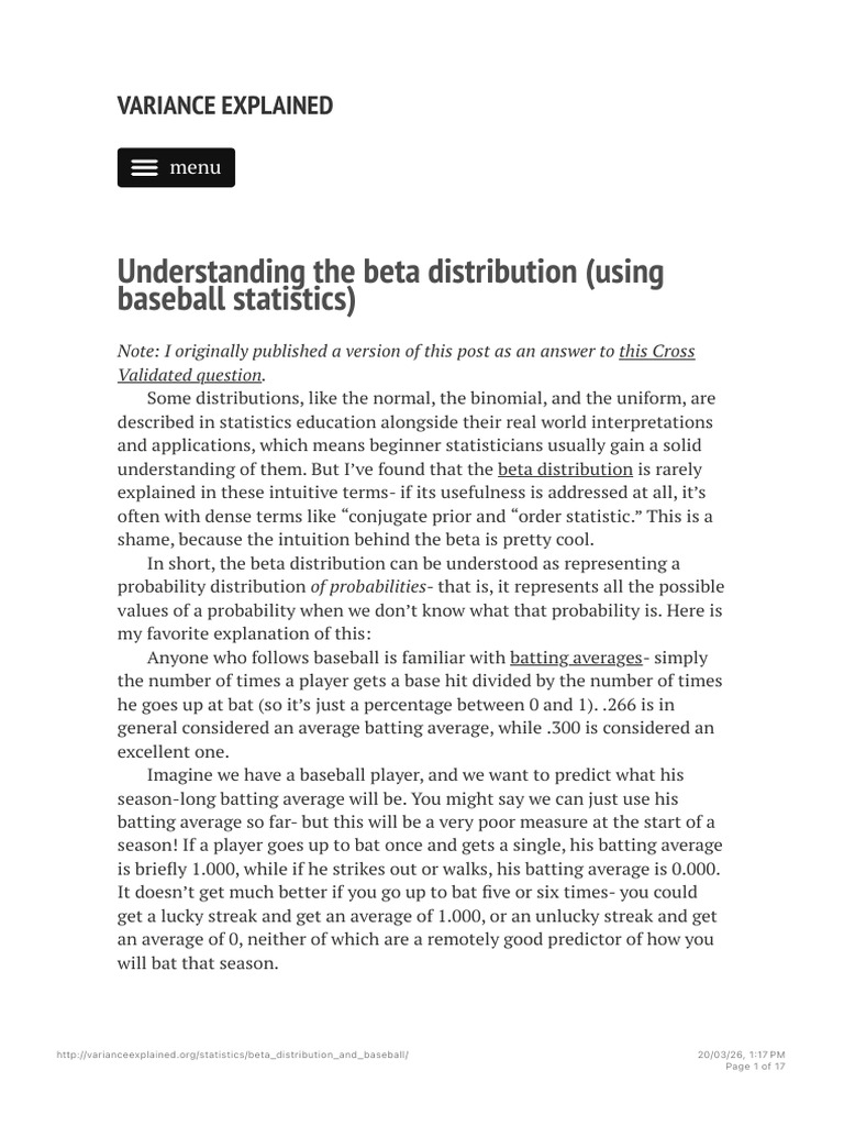 Understanding The Beta Distribution (Using Baseball Statistics ...