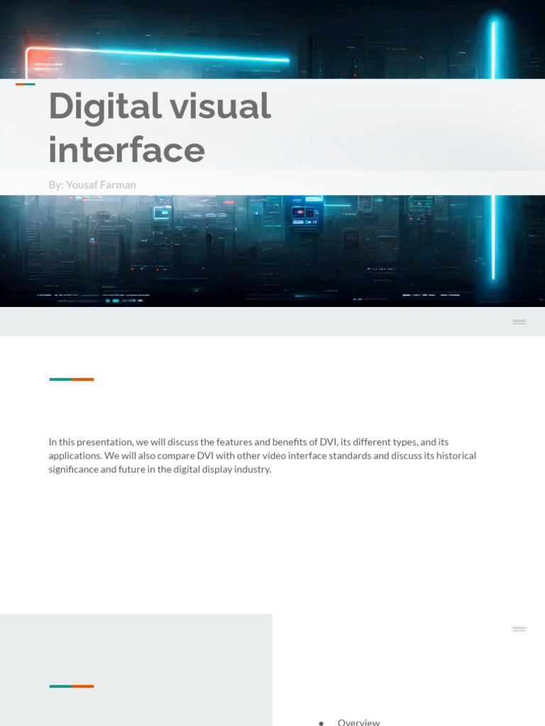Digital Visual Interface - DVI | PDF | Video | Computer Monitor
