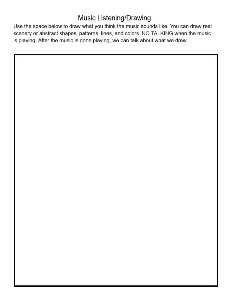 Music Listening Drawing | PDF