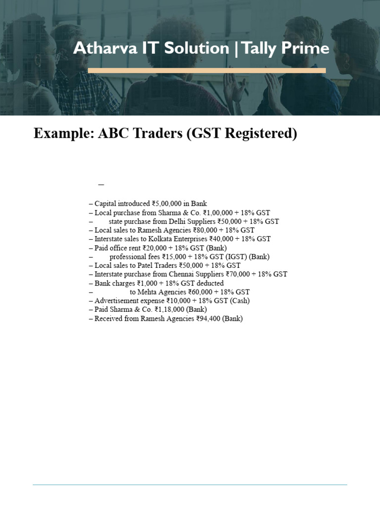 Tally Example 14 One Month Entry With GST Without Invent | PDF