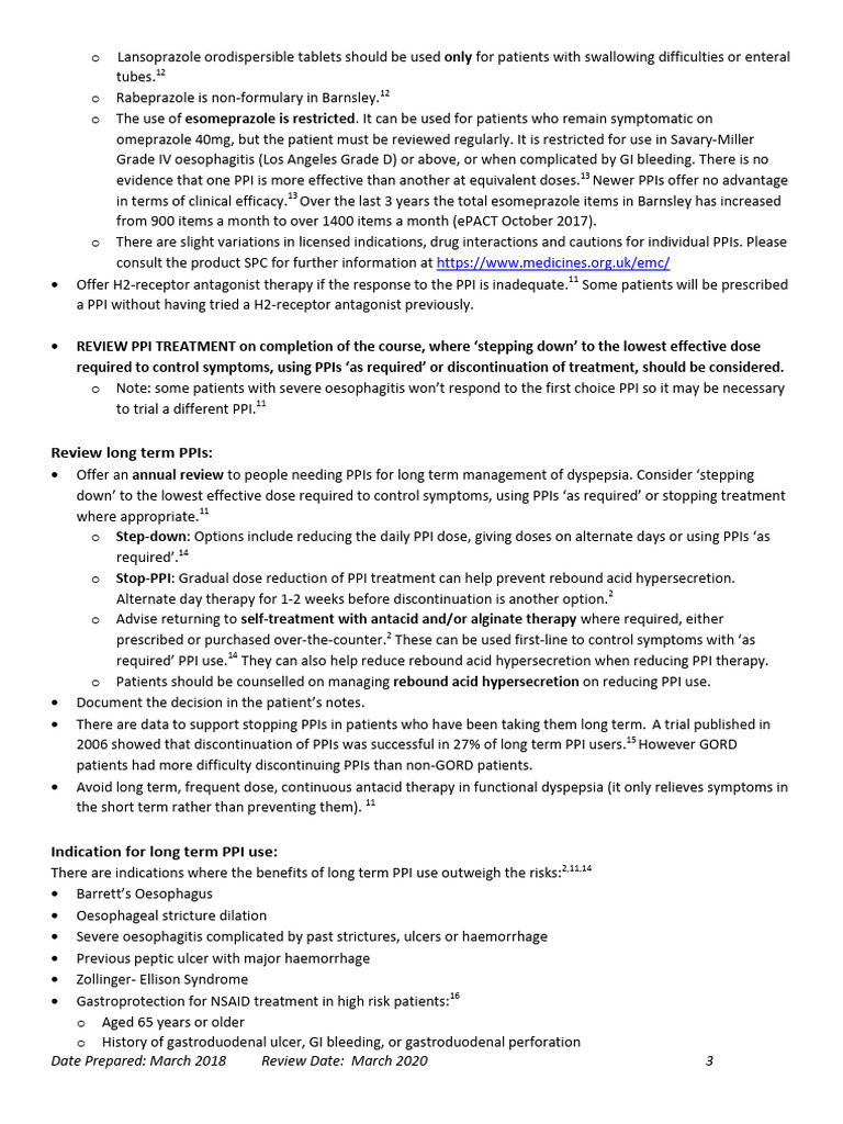 Proton Pump Inhibitors Guidance For Safe and Effective Use-3-4 | PDF ...