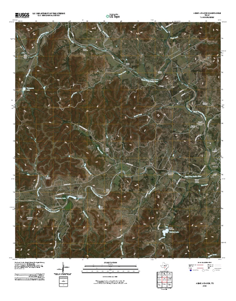 Texas 7.5-Minute Quadrangle Map | PDF | United States Geological Survey ...