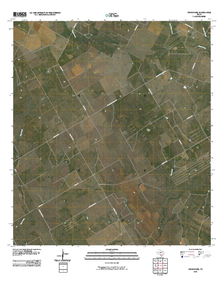 Topographic Map of Woodward PDF