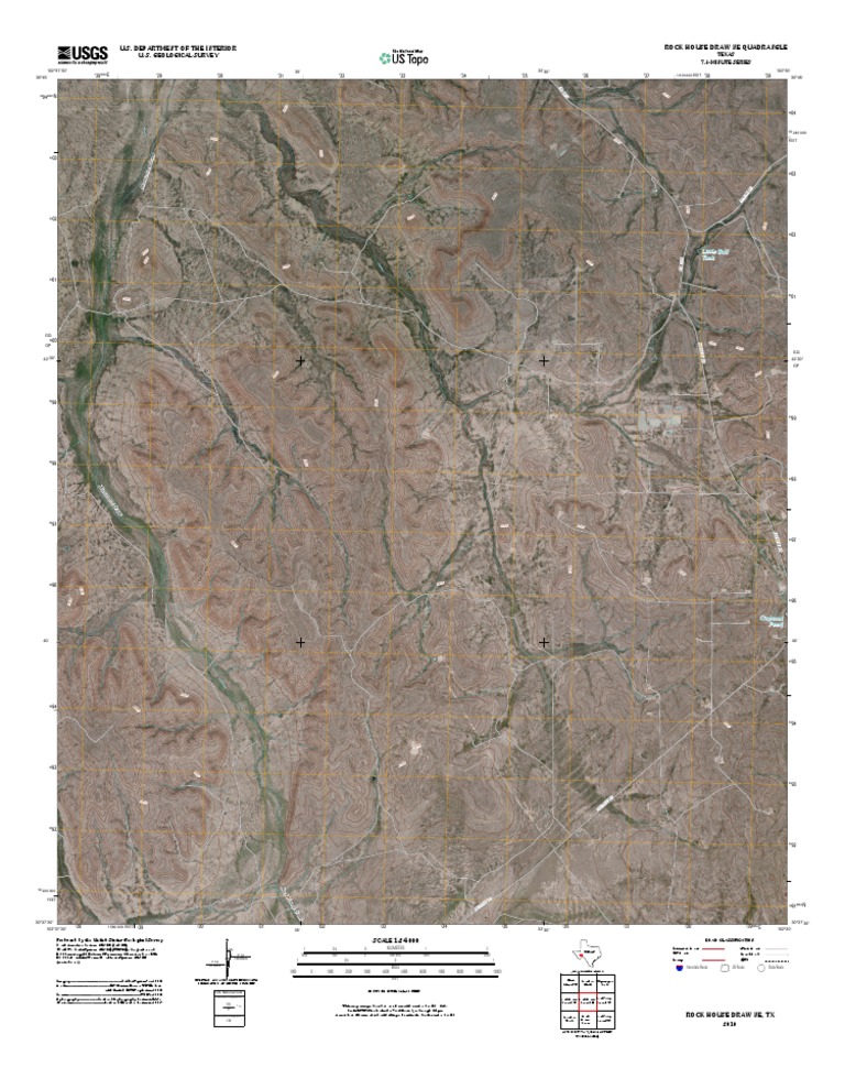 Texas Rock House Draw Map 2023 | PDF | United States Geological Survey ...