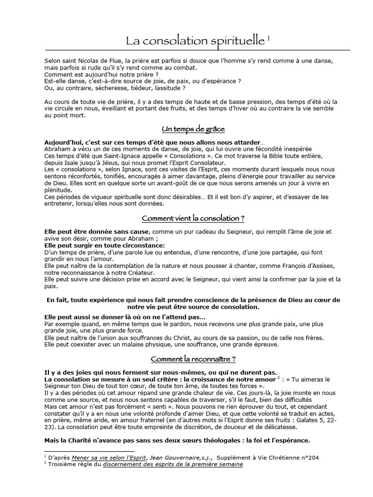 Consolation Et Désolation | PDF | Amour | Dieu