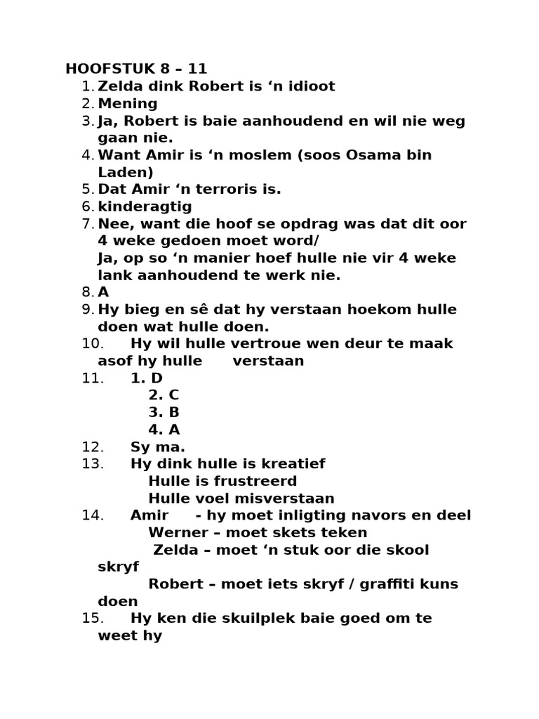 HOOFSTUK 8 - 21 Permanente Ink Antwoorde | PDF