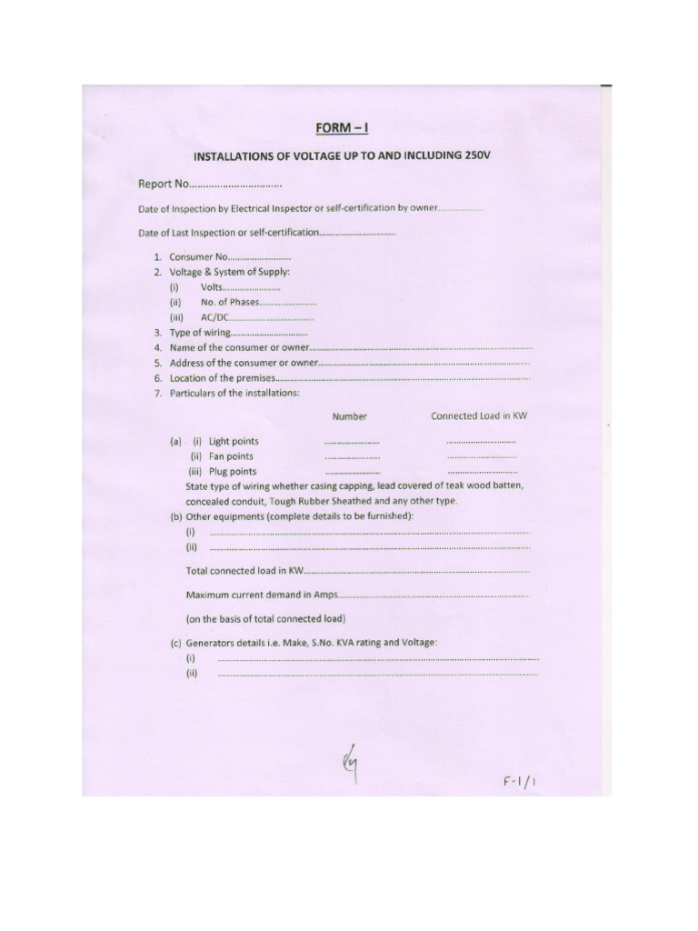 Installation Form | PDF