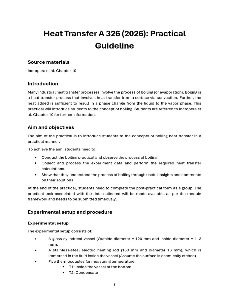 Practical Guideline 2026V3 | PDF | Heat Transfer | Boiling