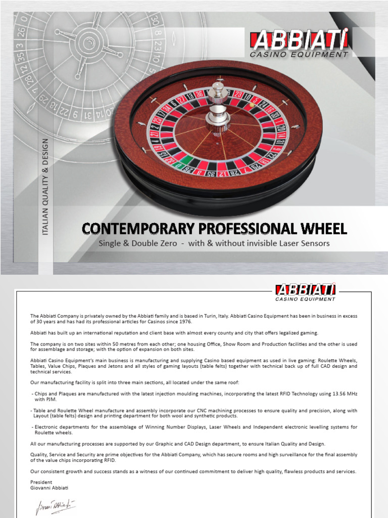 Abbiati Contemporary Wheel | PDF | Roulette