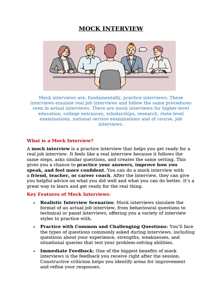 Mock Interview | PDF | Job Interview | Communication