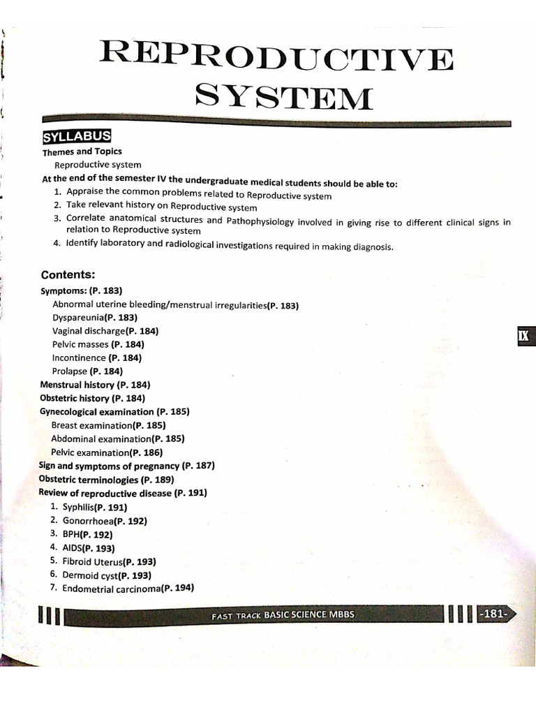 Reproductive System | PDF