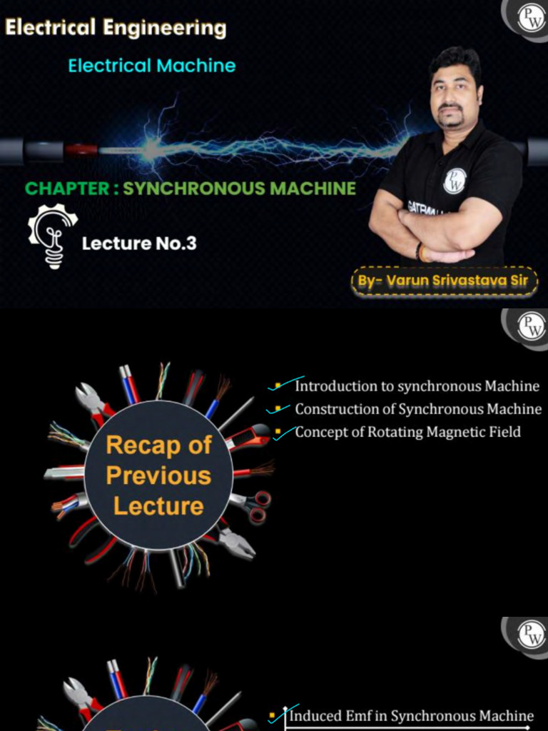 Synchronous Machine 03 Class Notes (By Varun Sir) | PDF