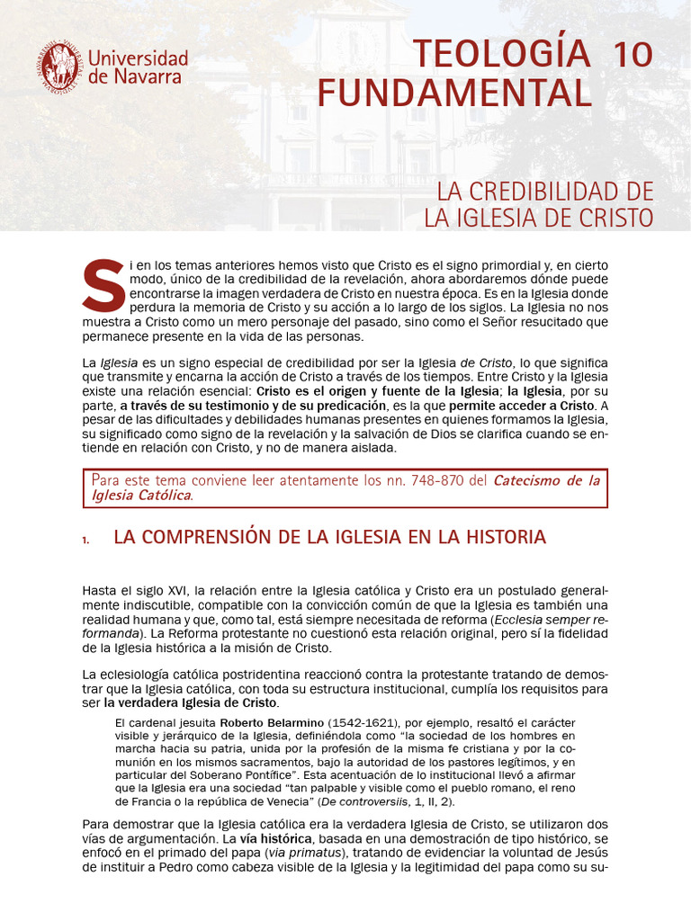 Tema 10 - La Credibilidad de La Iglesia de Cristo | PDF | Jesús ...