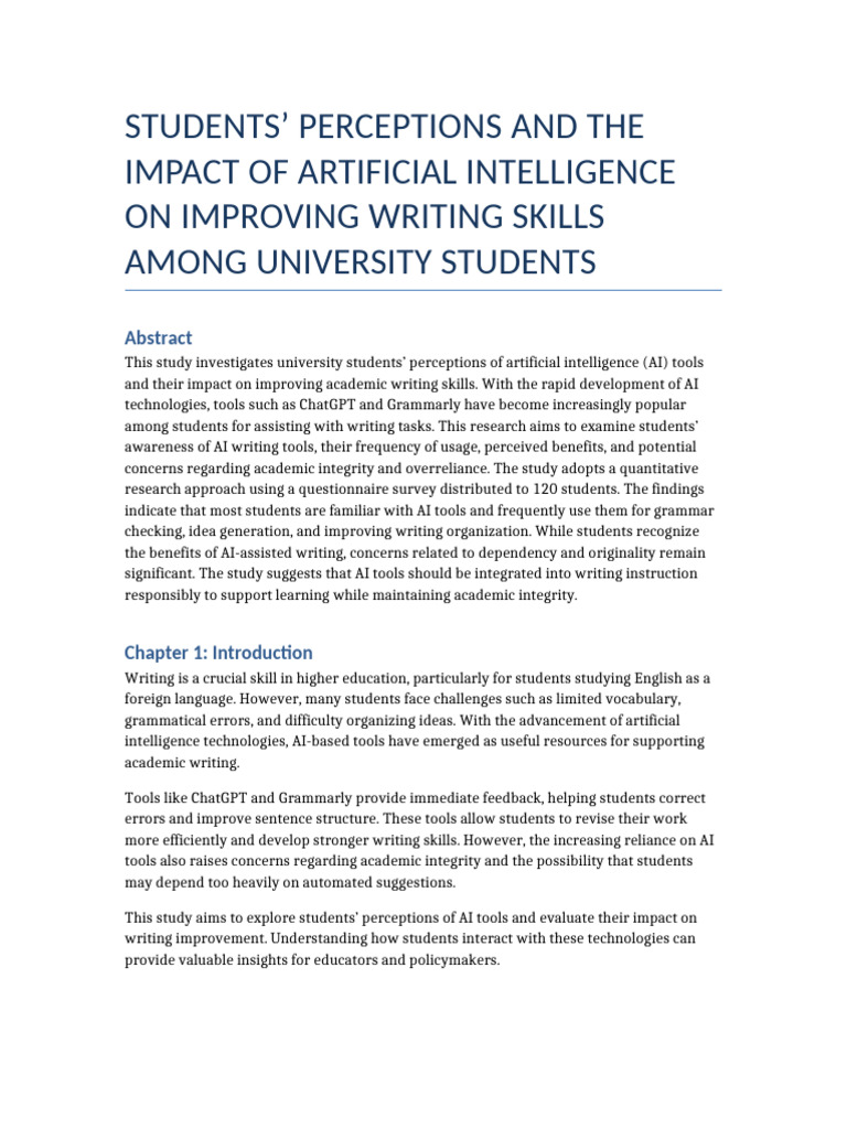 AI Writing Thesis Full | PDF | Artificial Intelligence | Intelligence ...