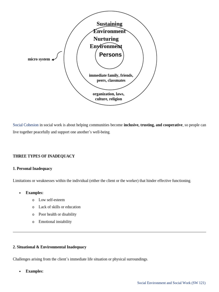 SW 121 | PDF | Mental Health | Social Work