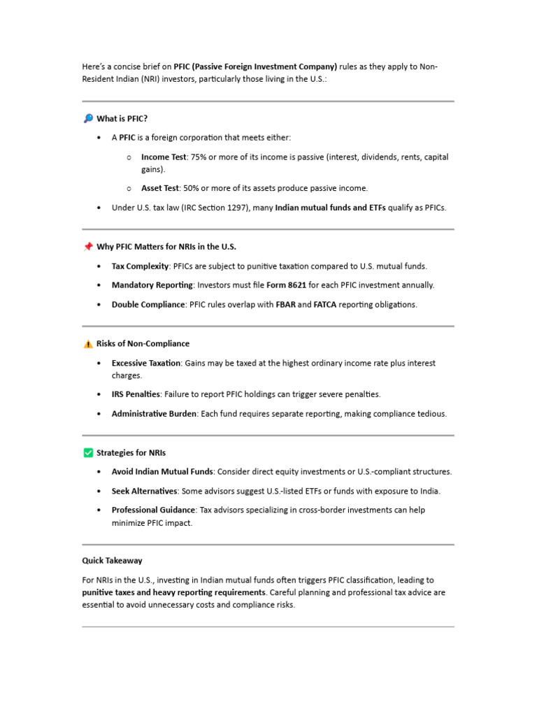 PFIC Note | PDF