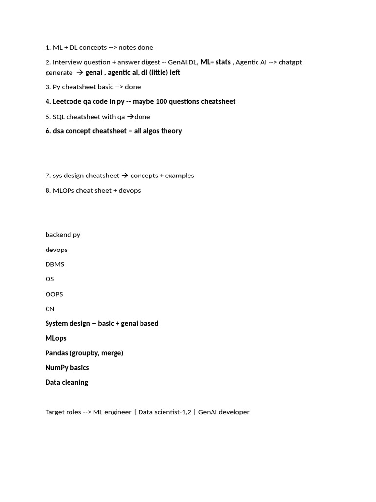 ML Interview Concepts | PDF
