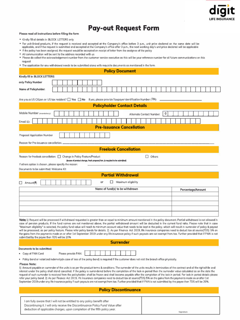 Payout Request Form | PDF