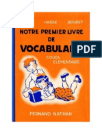 Langue Française Lecture courante CE1 Mon premier livre de vocabulaire 1951