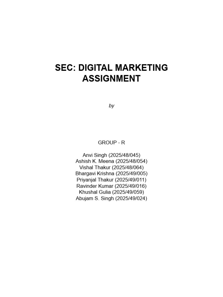 Digital Marketing Research Paper Outline | PDF | Search Engine ...