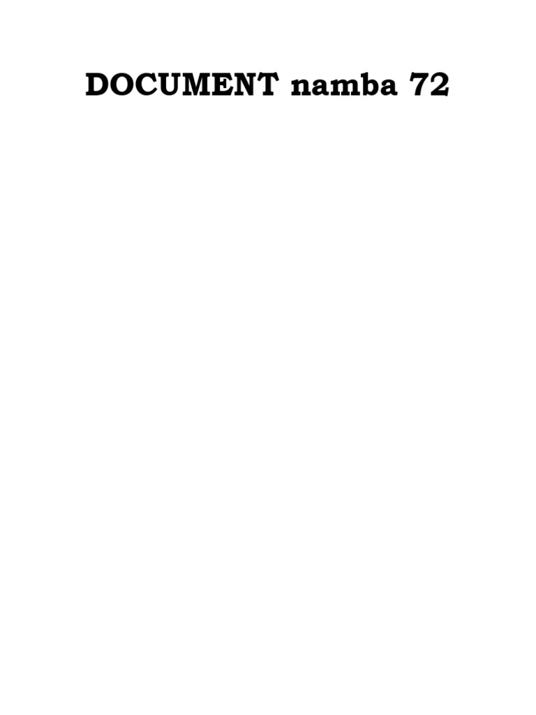 Document Namba 72 Final | PDF