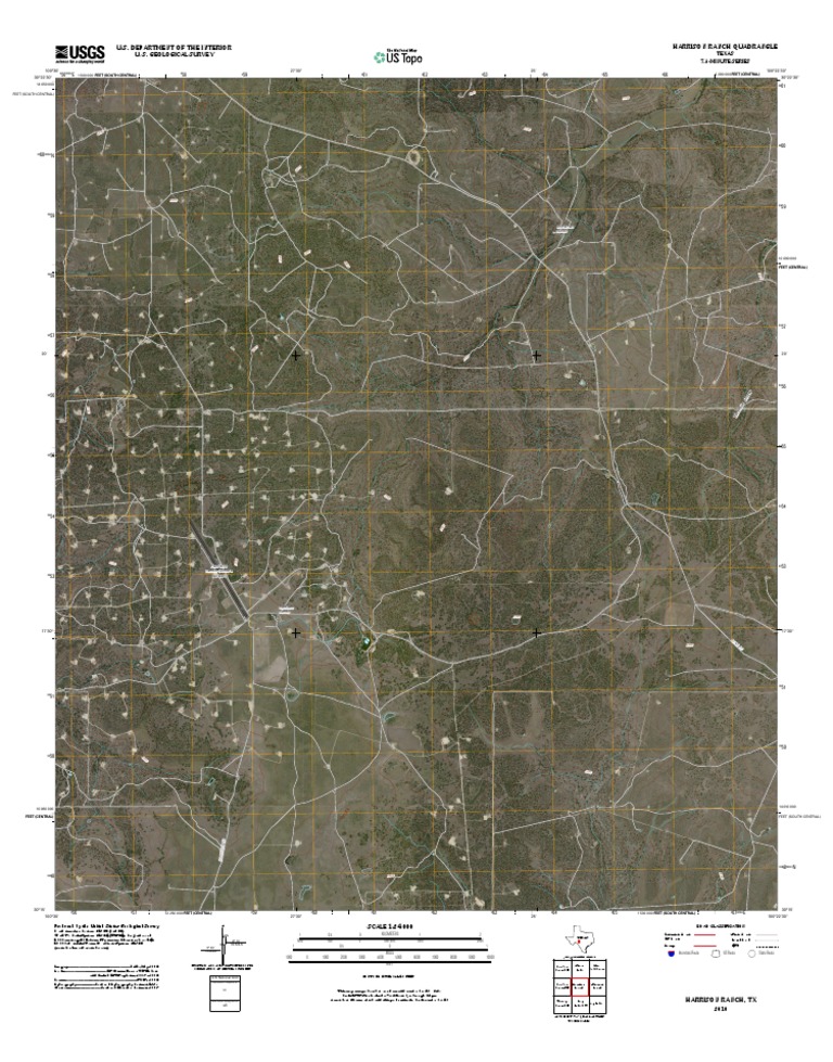 Harrison Ranch Quadrangle Map, TX | PDF | Travel | Science & Mathematics