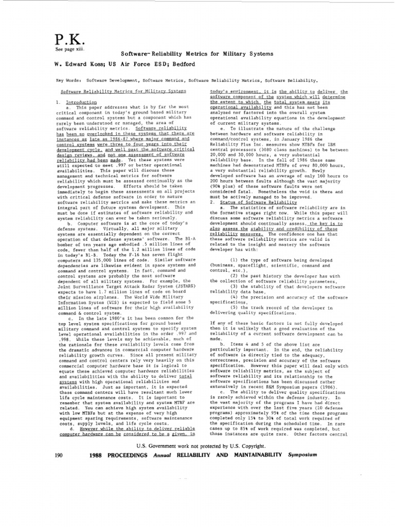 Article | PDF | Reliability Engineering | Errors And Residuals