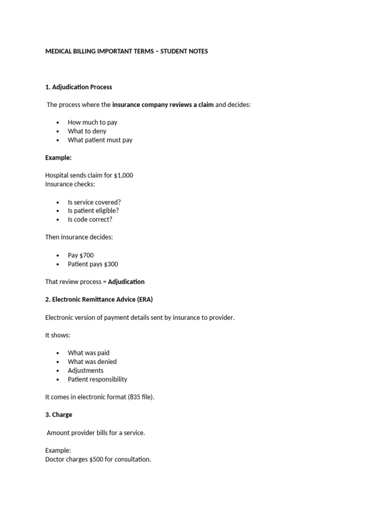 Medical Billing Students Notes | PDF | Electronic Health Record ...
