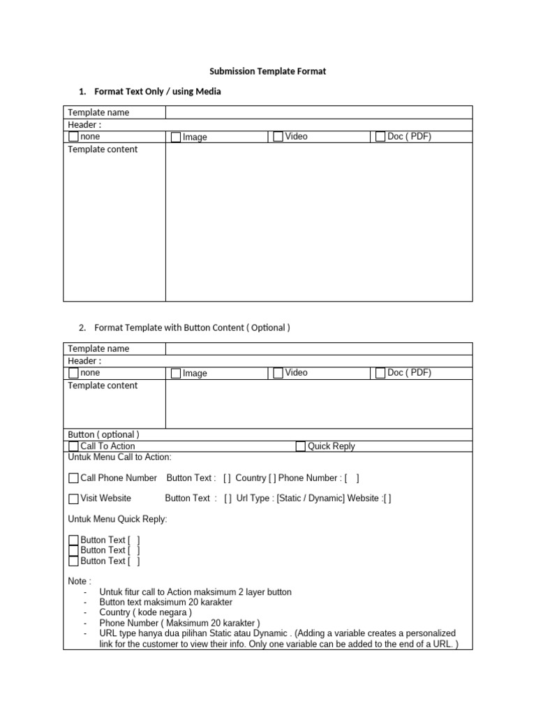 Submission Template Format Dengan Button | PDF | System Software | Internet