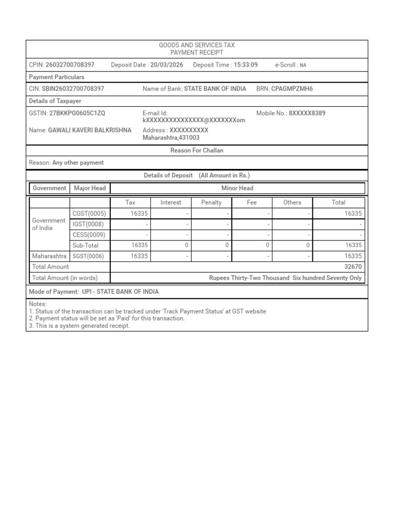 GST-Challan Receipt | PDF