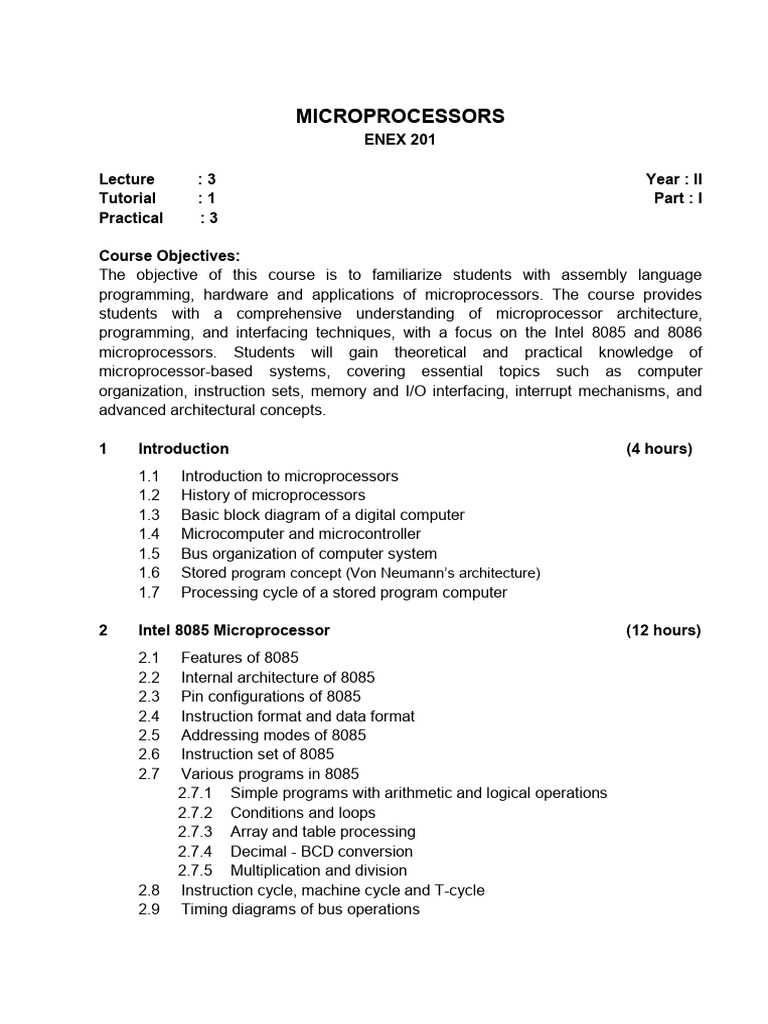 Full Microprocessor Manual | PDF | Central Processing Unit | Microprocessor