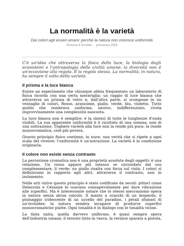La Normalita e La Varieta-2 | PDF