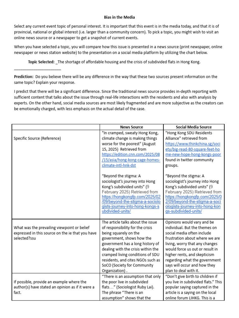 Bias in The Media | PDF | News | Cognition