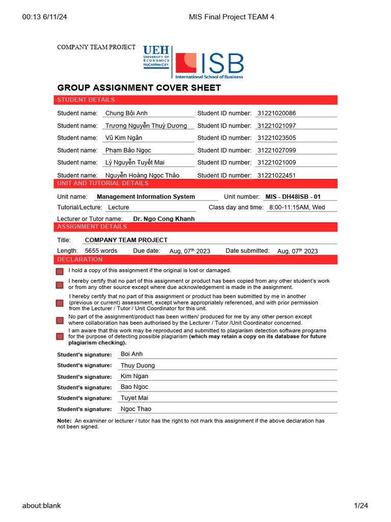 MIS Final Project TEAM 4 | PDF | Customer Relationship Management ...