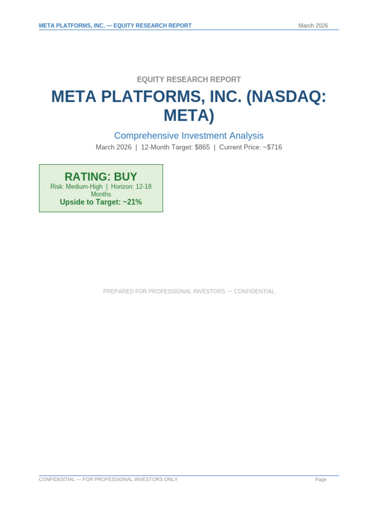 META Equity Research Report March2026 v2 | PDF | Investing | Business