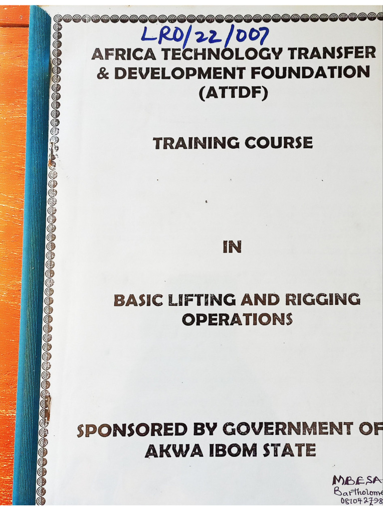 AKS Skill Training Programme - Basic Lifting and Rigging Operations | PDF
