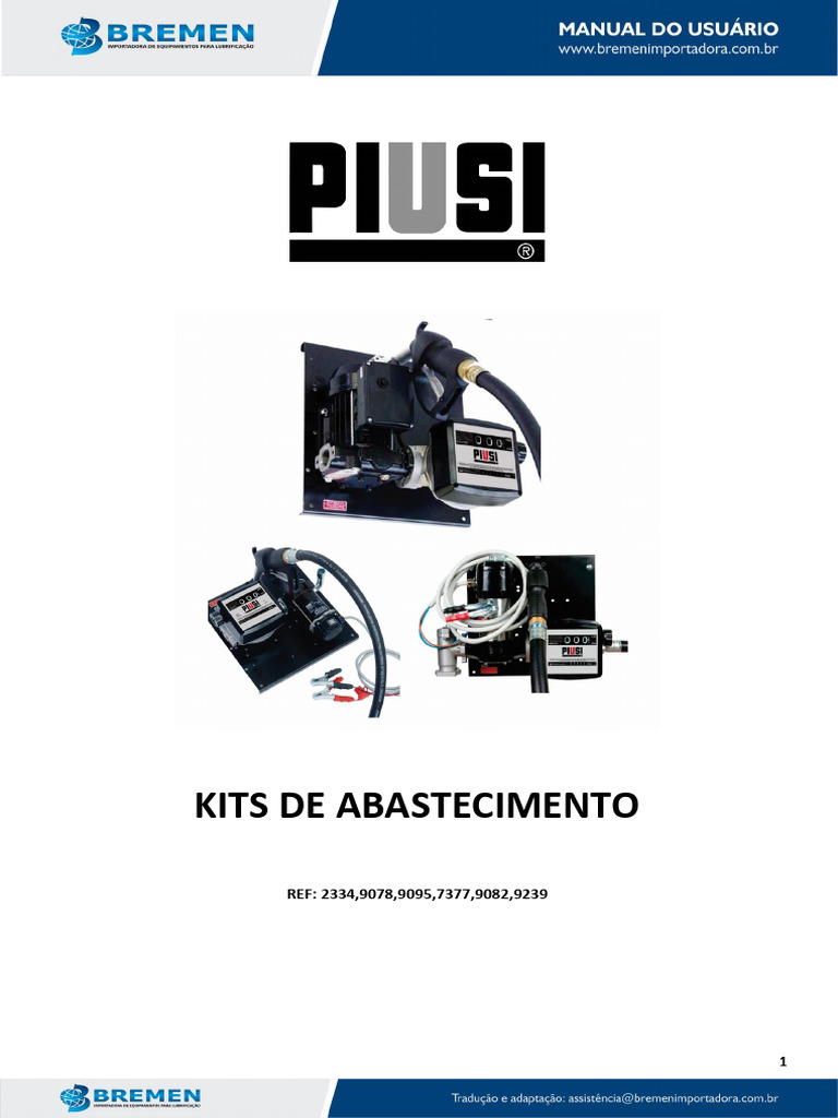 Manual Dos Kit Piuse 9082 | PDF | Bomba | Calibração