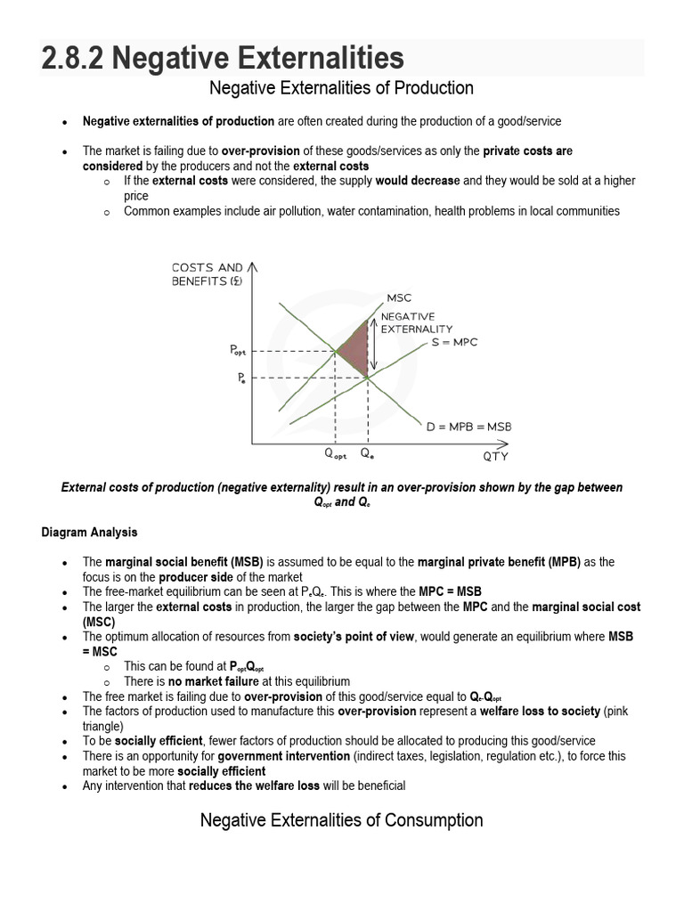 2.8.2 Negative Externalities | PDF | Externality | Economies