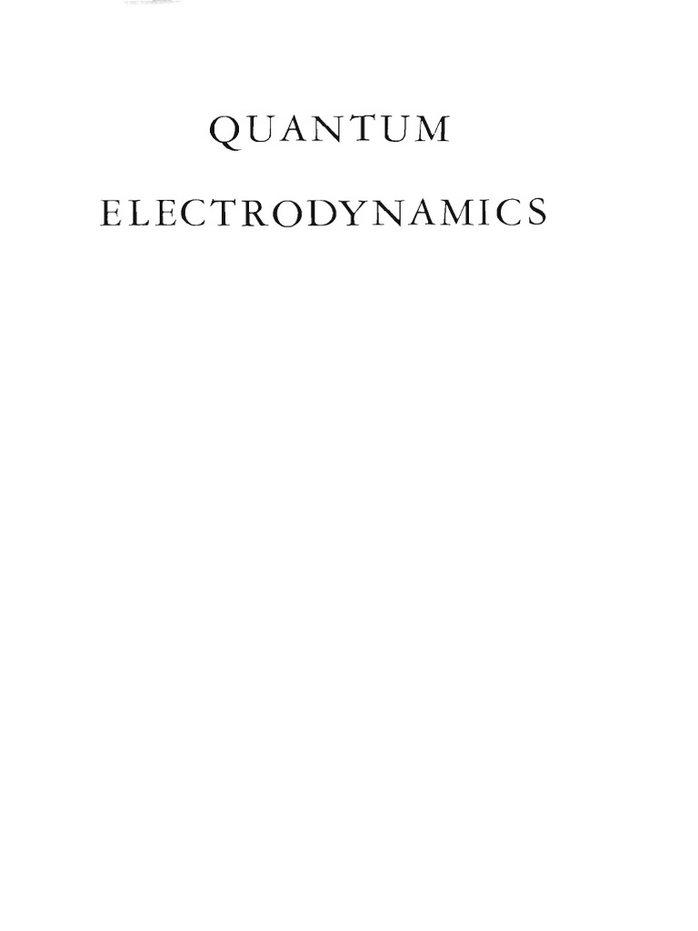 Kaeller Quantum-Electrodynamics | PDF | Quantum Electrodynamics ...