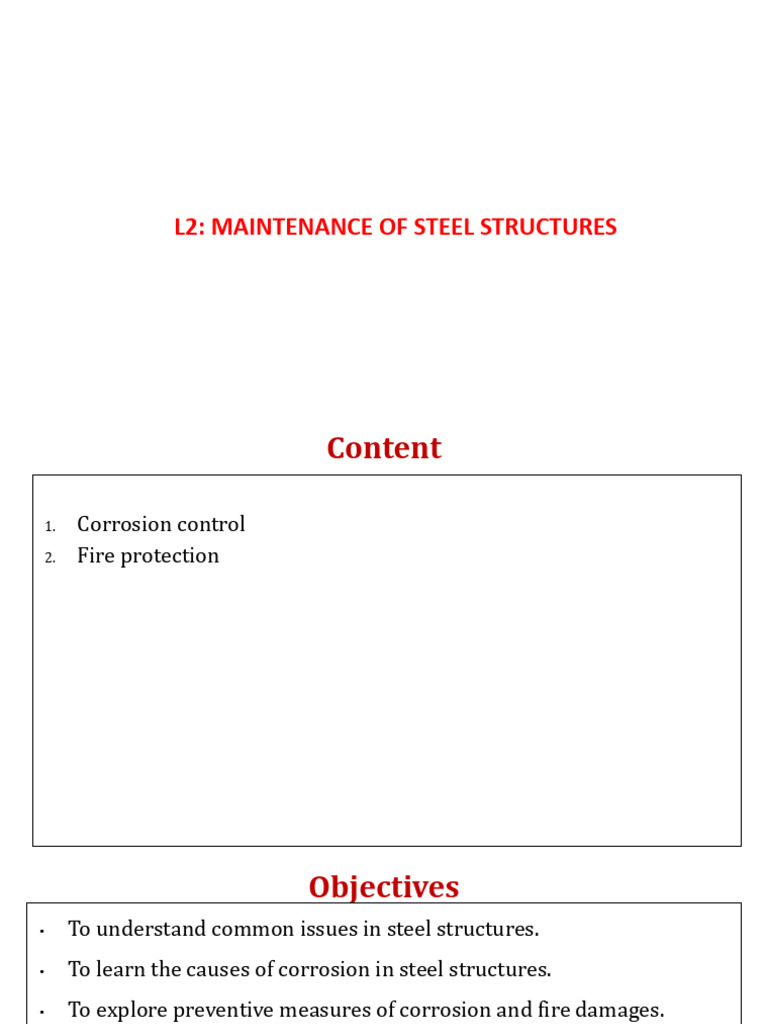 CE 465 - Lecture 3 - Maintenance of Steel Structures | PDF | Corrosion ...