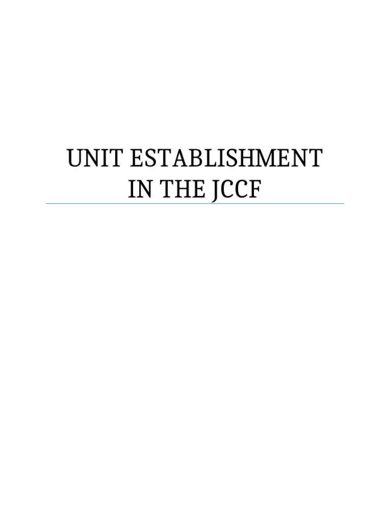 Unit Establishment in The JCCF - Docx Filename Utf-8''Unit ...
