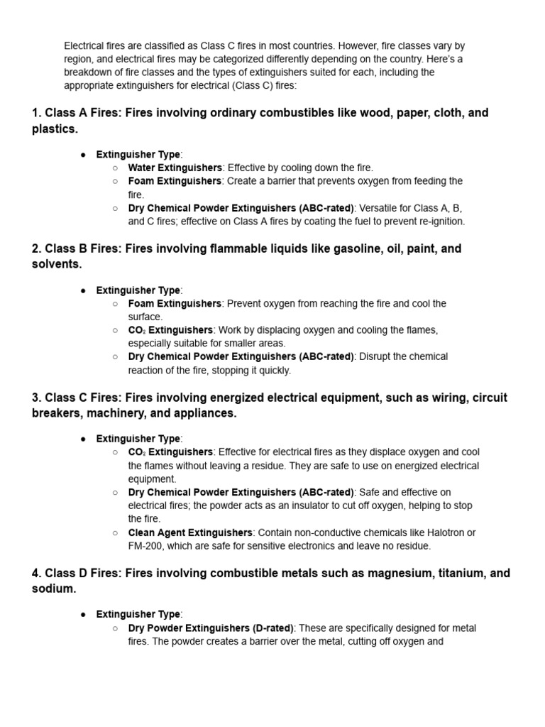 Electrical Fires Classes Energy Commission | PDF | Fires | Materials