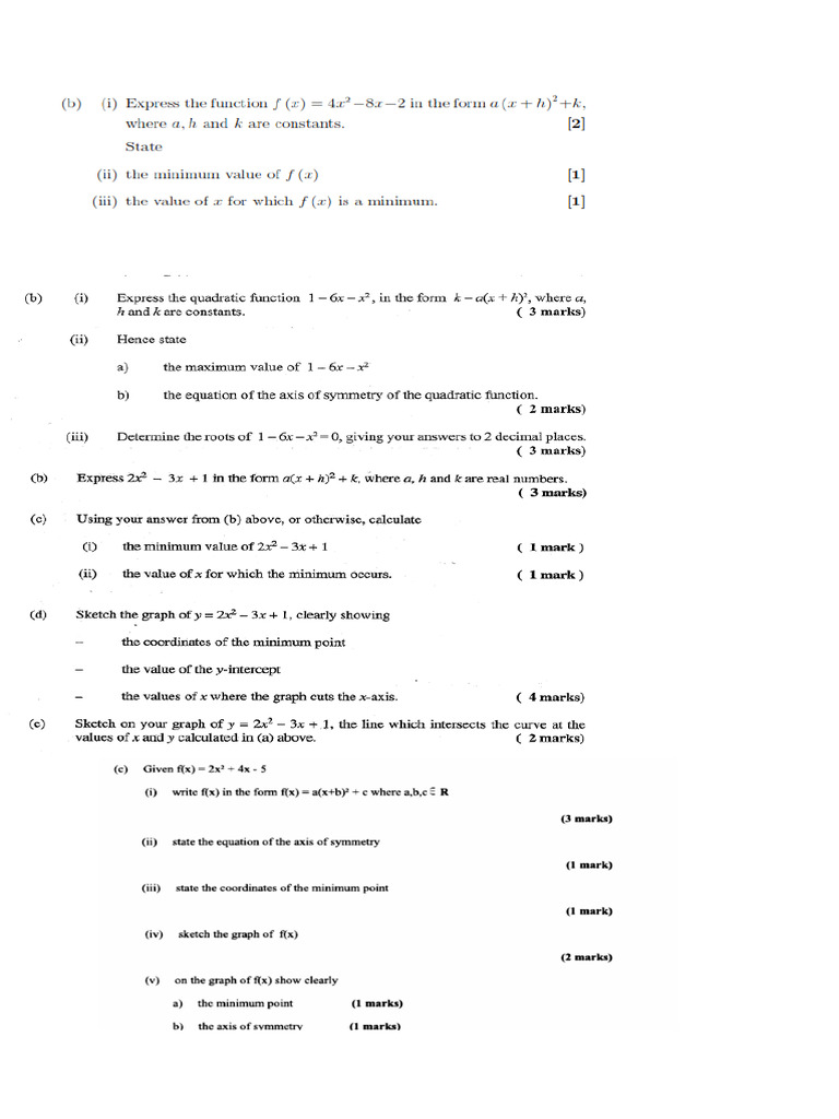 Completing The Square | PDF