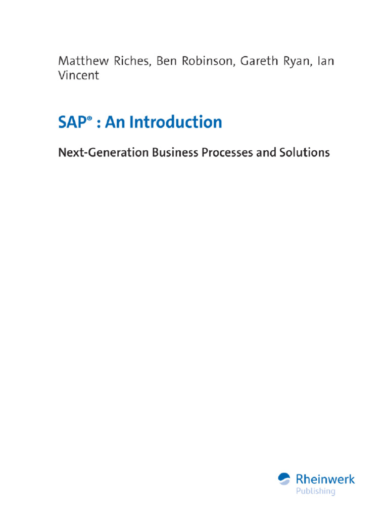 SAP - An Introduction | PDF
