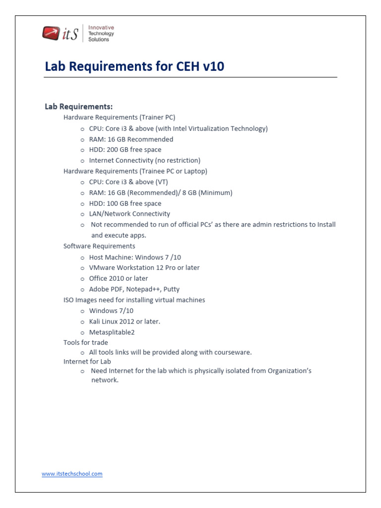 Lab Requirement CEH Gemalto | PDF