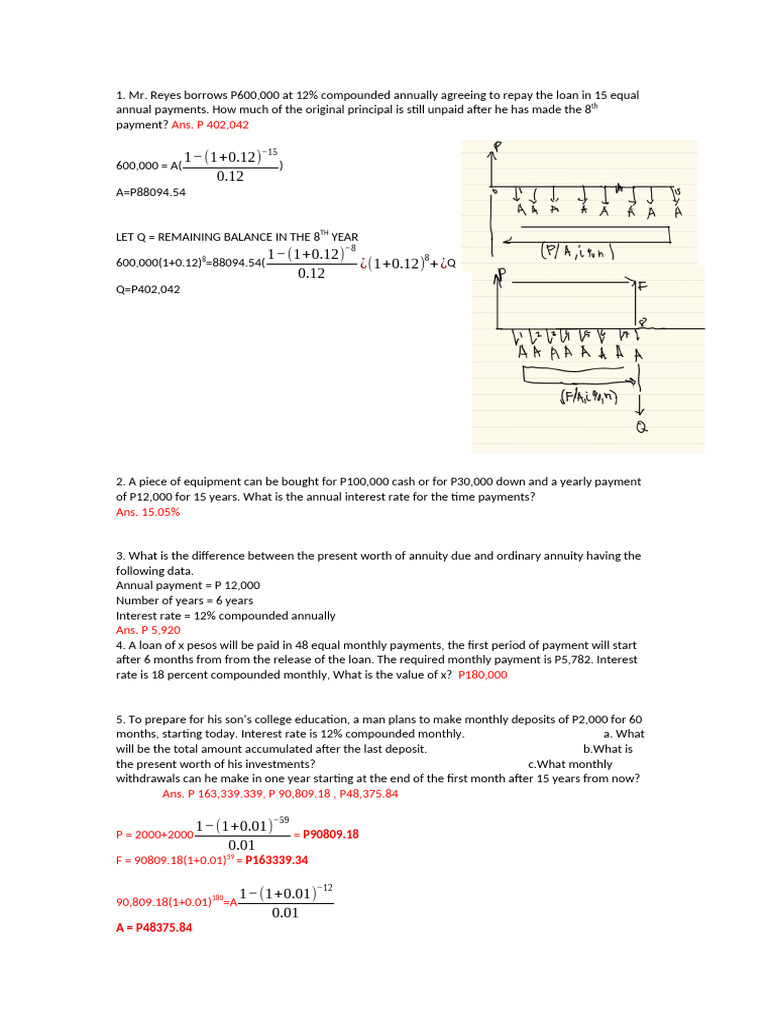 Annuity Problem Solution | PDF