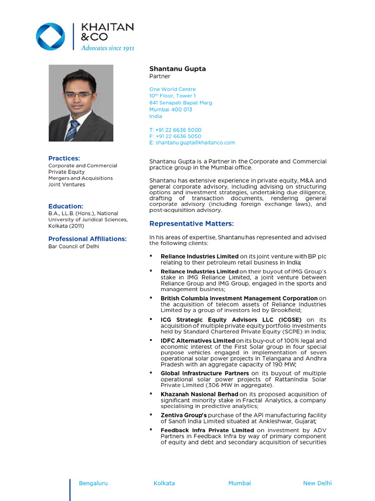 Shantanu Gupta CV | PDF